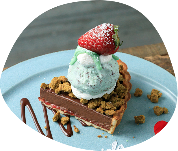 チョコミントタルト